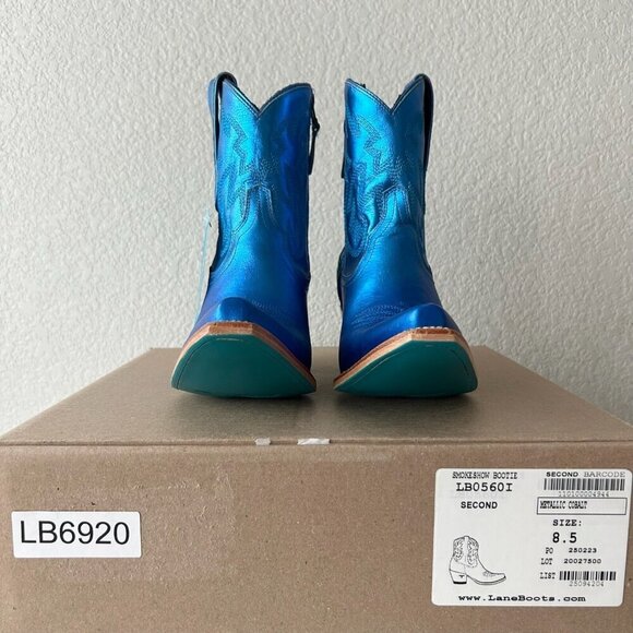 Lane SMOKESHOW Womens Cowboy Bootie 8.5 Blue Western Cowgirl Short Ankle Boots - Picture 11 of 12